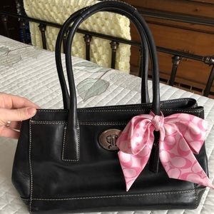 Coach black leather purse